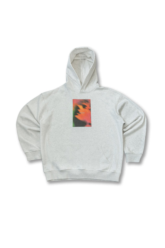 Premium Hoodie in Ash Grey Pure Euphoria Print