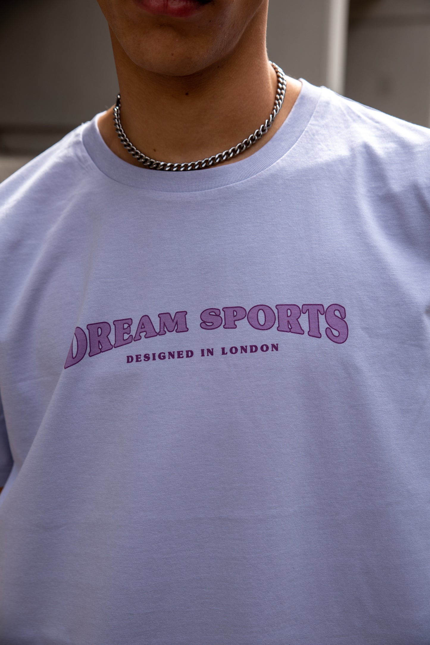 Short Sleeved T-shirt in Lilac With Dream Sports Print
