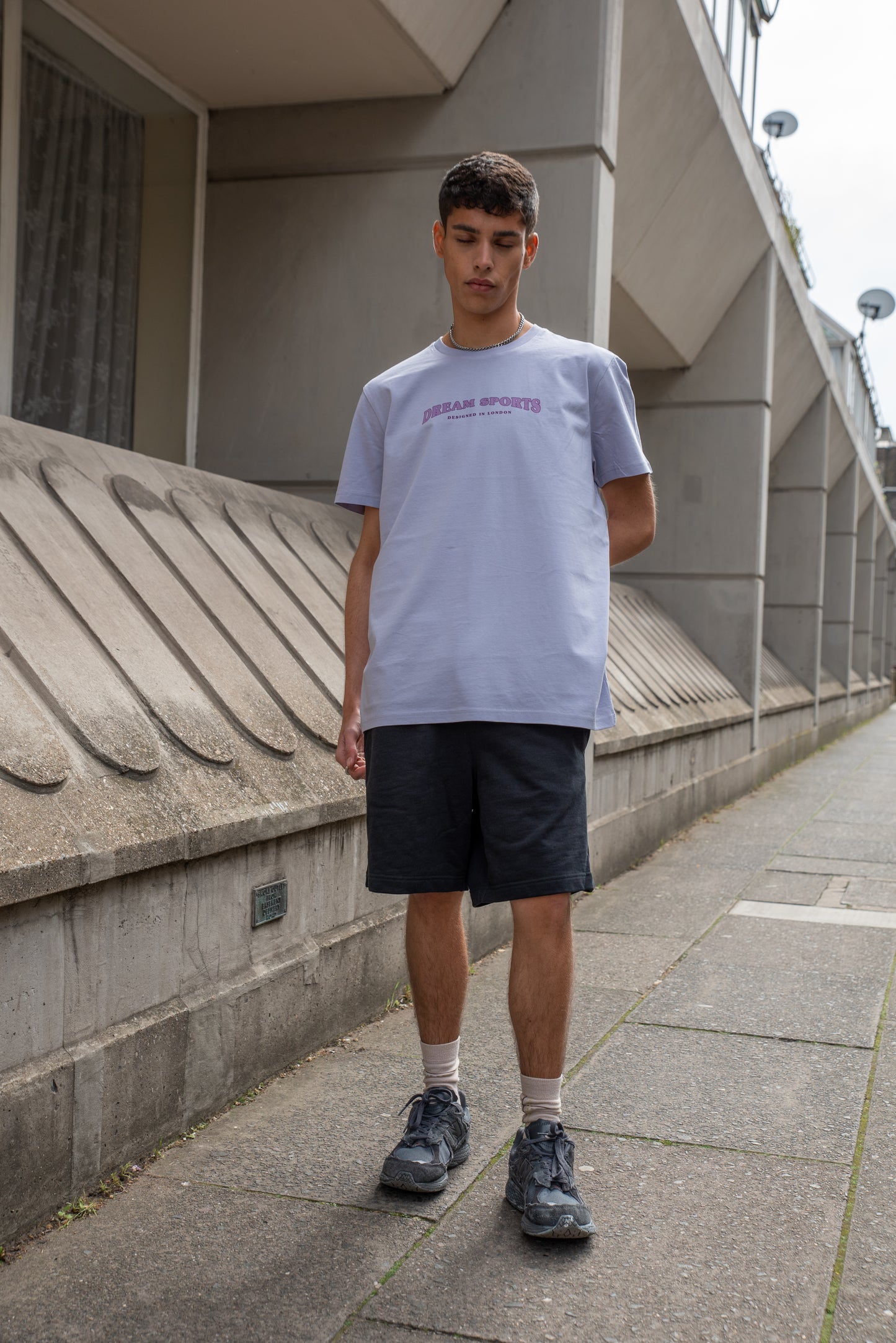 Short Sleeved T-shirt in Lilac With Dream Sports Print