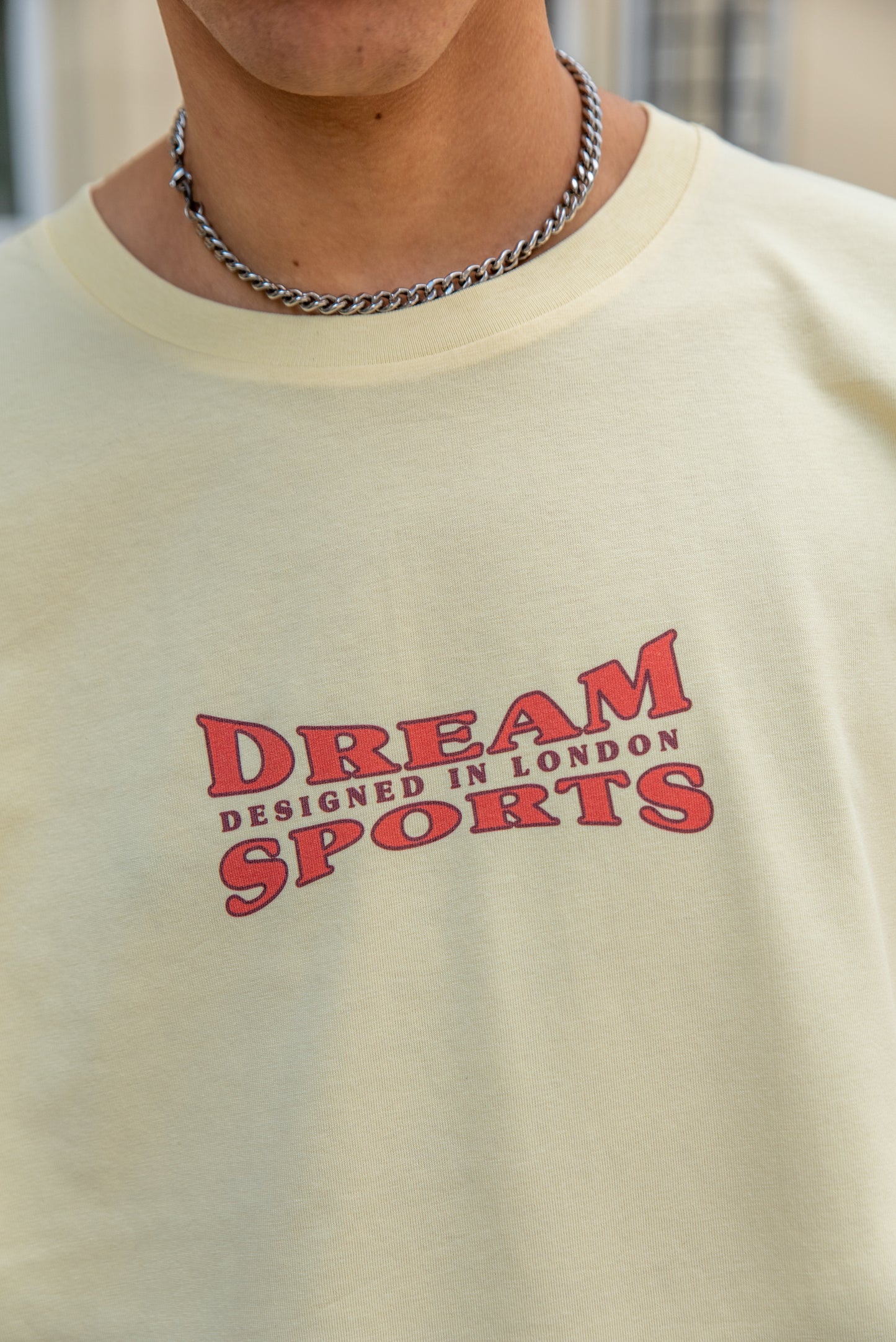 Short Sleeved T-shirt in Butter With Dream Sports Print