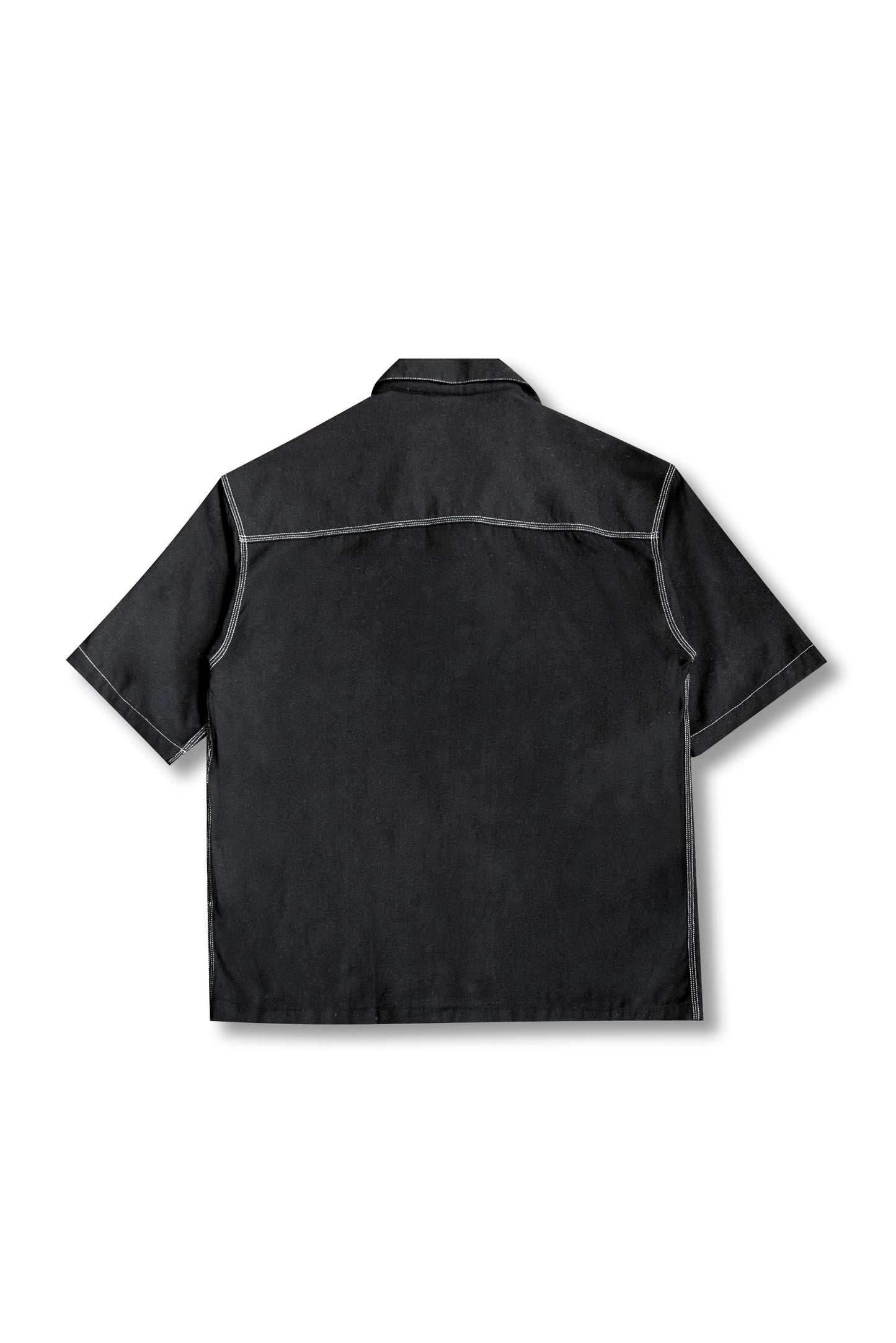 Recycled Cotton Fire Skull Cuban Collar Shirt