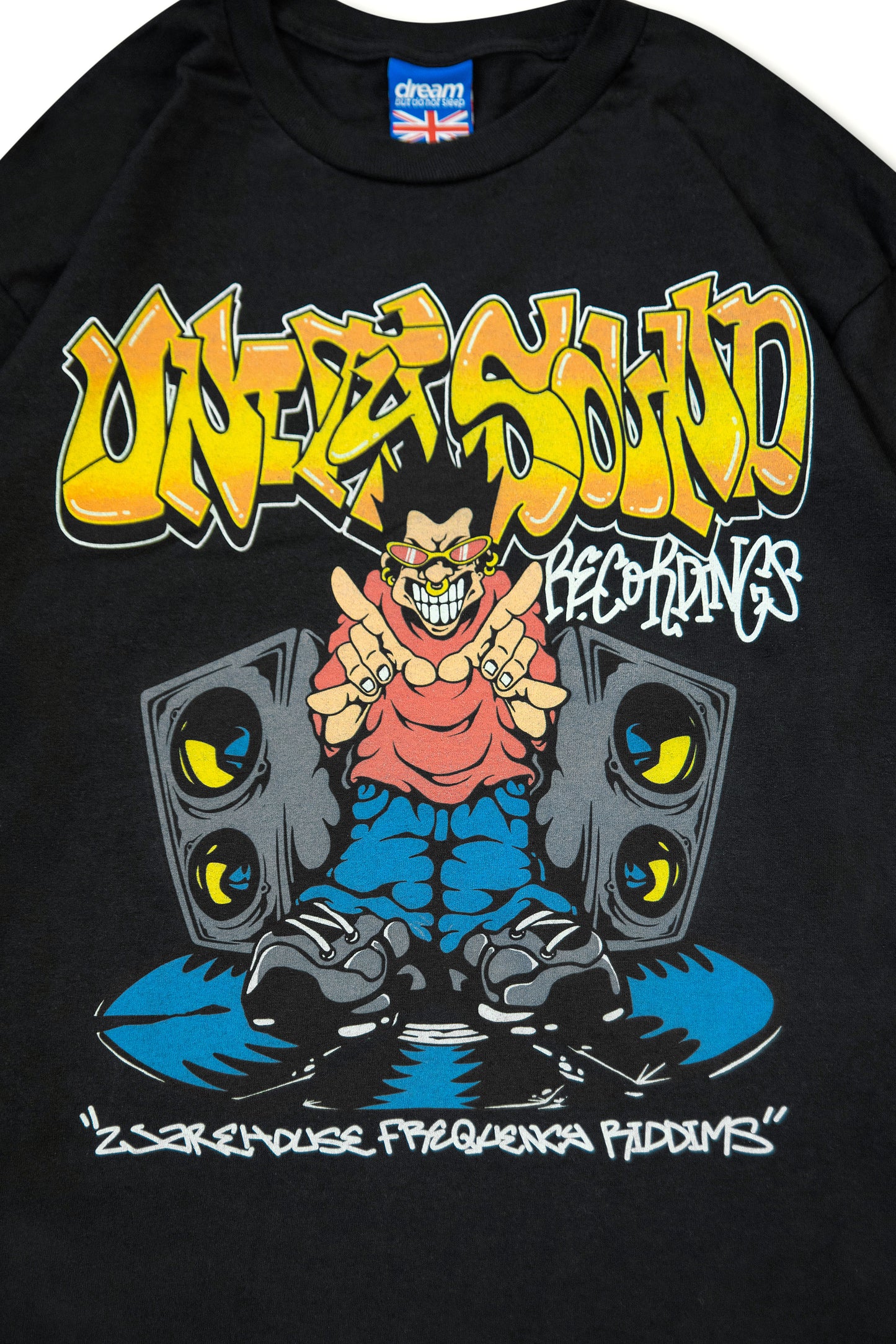 220gsm Black Long Sleeved T-Shirt Unity Sound Recordings