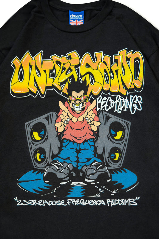 220gsm Black Long Sleeved T-Shirt Unity Sound Recordings