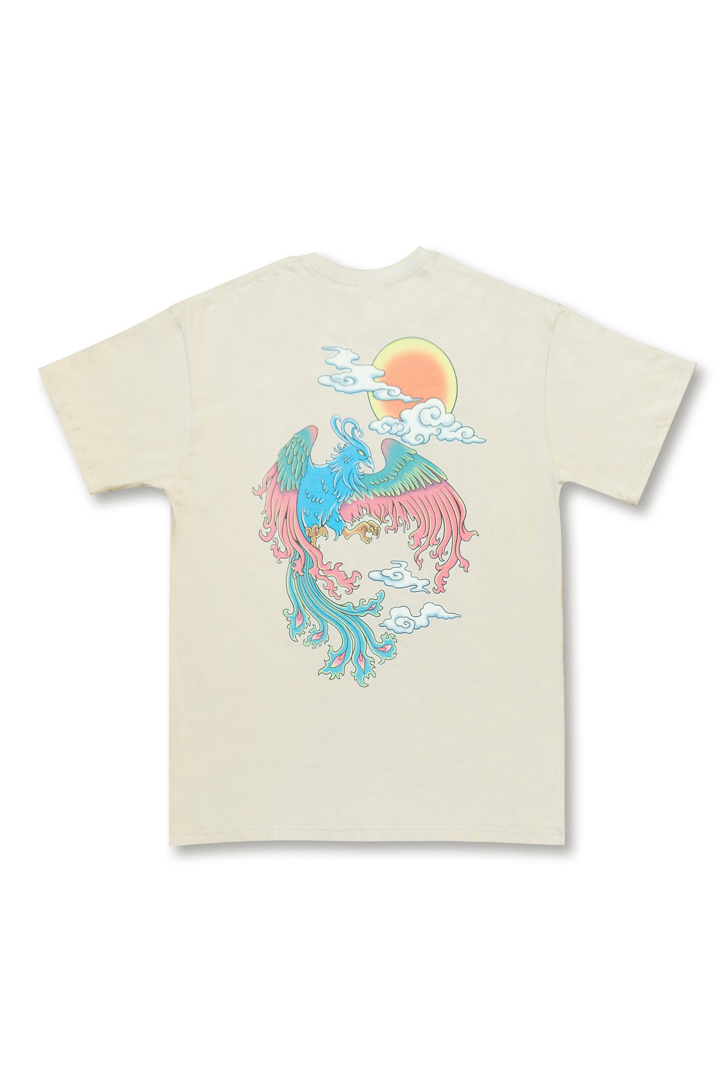 220gsm Heavyweight Sand T-Shirt Featuring Phoenix Print