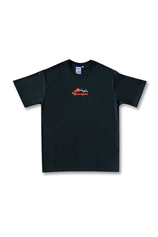Premium Short Sleeved T-Shirt Black with Lollipop Embroidery