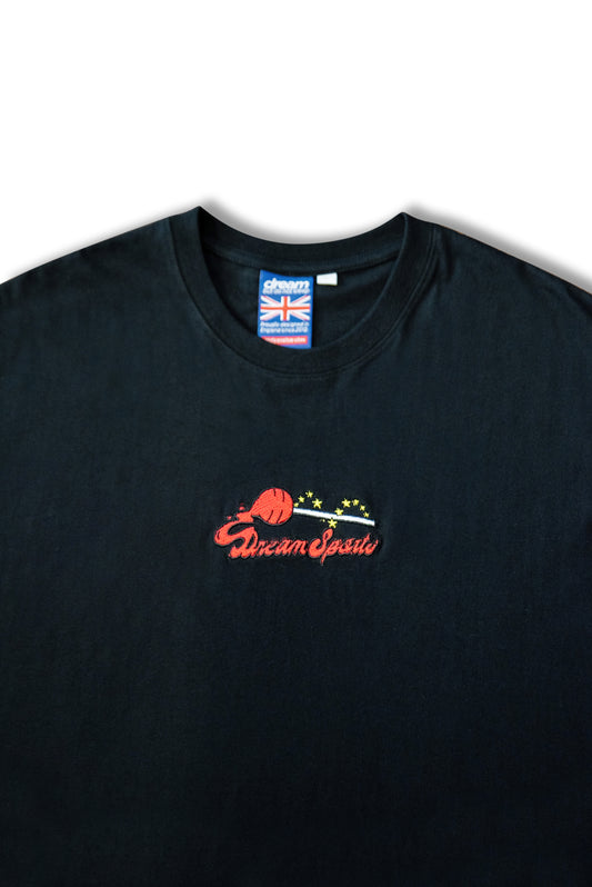Premium Short Sleeved T-Shirt Black with Lollipop Embroidery