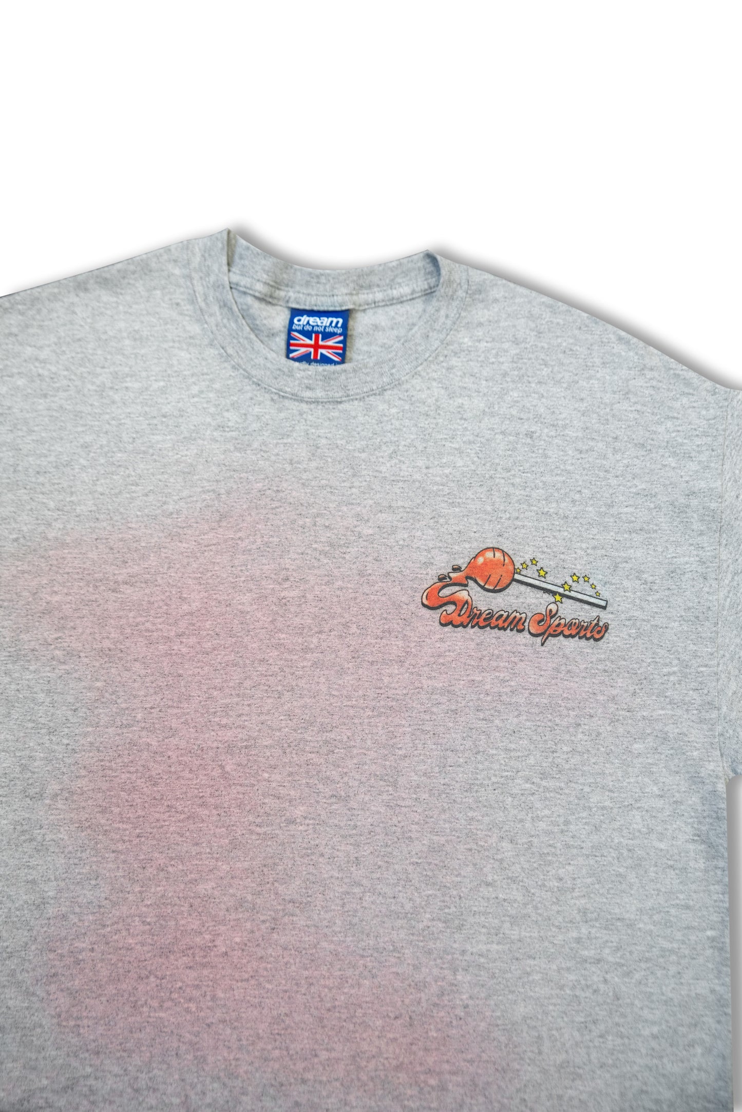 Short Sleeved T-Shirt in Heather Grey with Lollipop Print