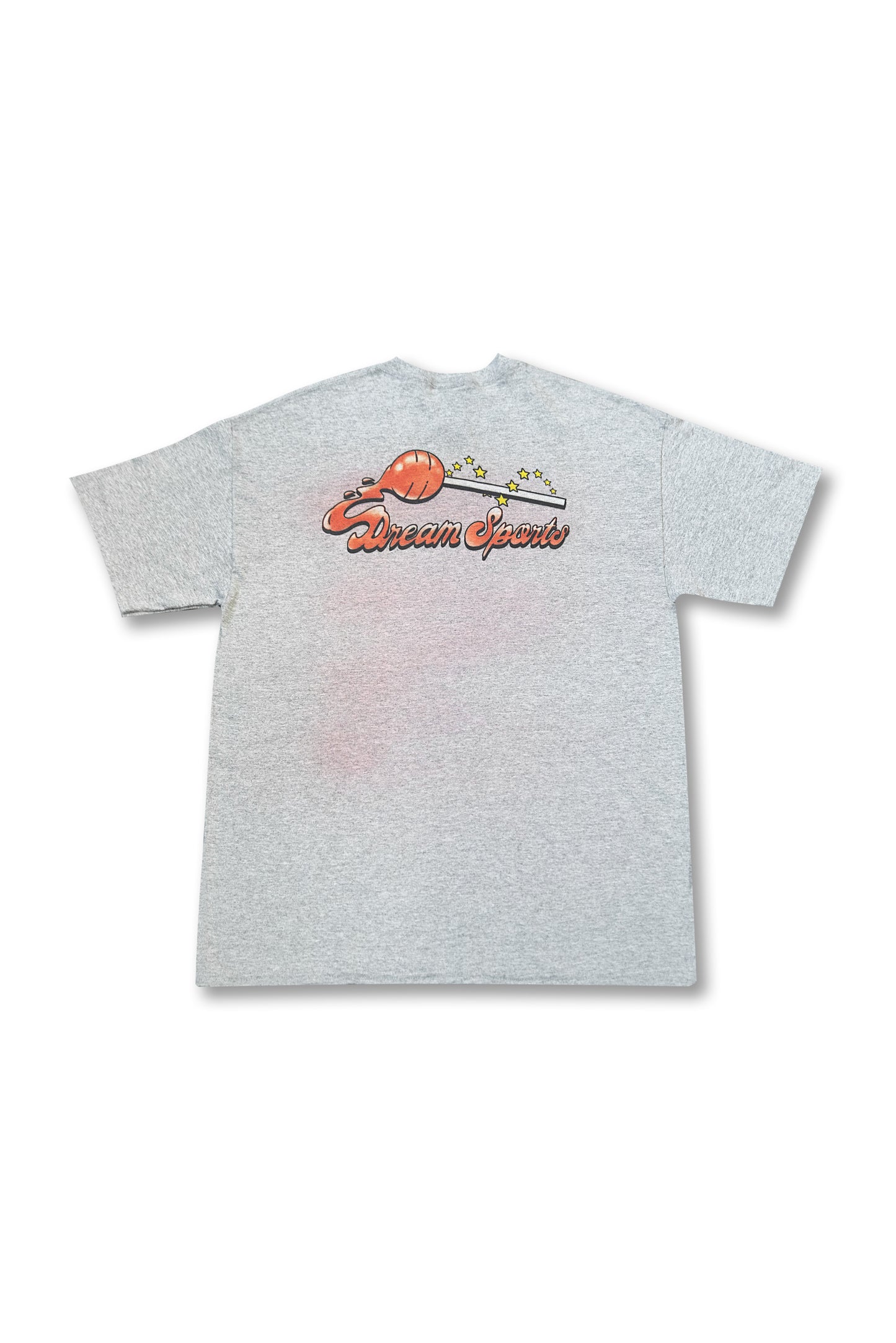 Short Sleeved T-Shirt in Heather Grey with Lollipop Print