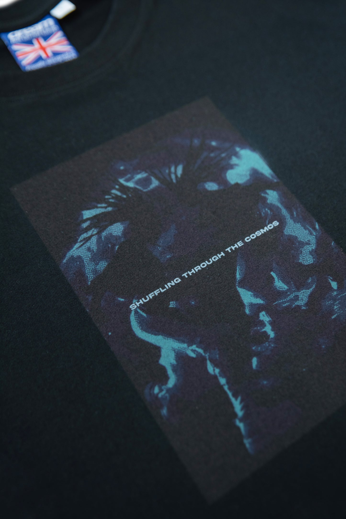 Premium Short Sleeved T-Shirt Black Shuffling Through The Cosmos