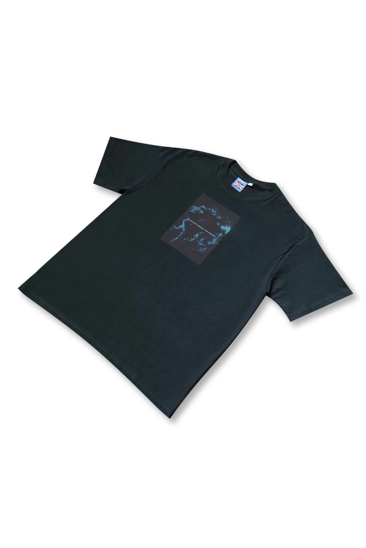 Premium Short Sleeved T-Shirt Black Shuffling Through The Cosmos