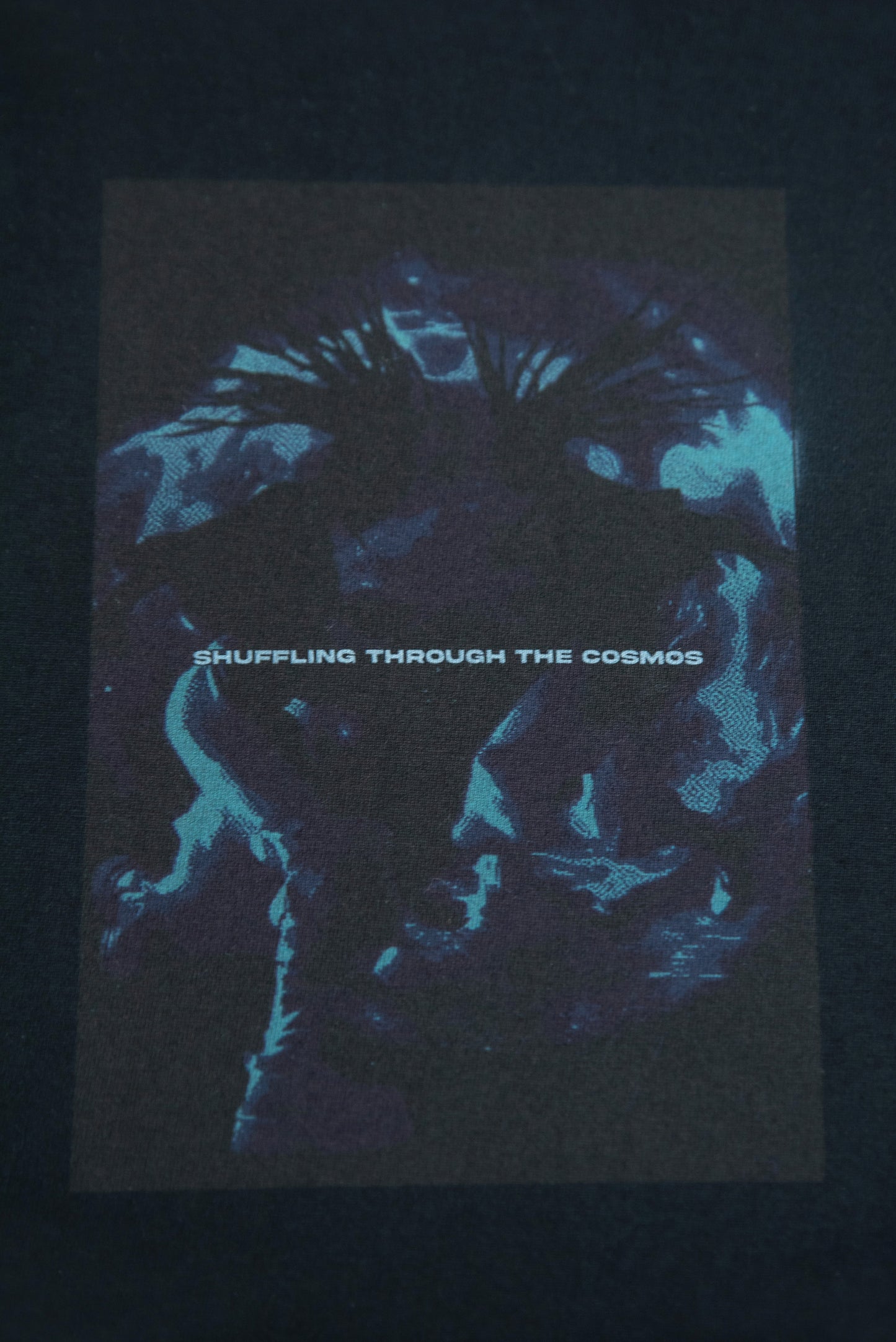 Premium Short Sleeved T-Shirt Black Shuffling Through The Cosmos