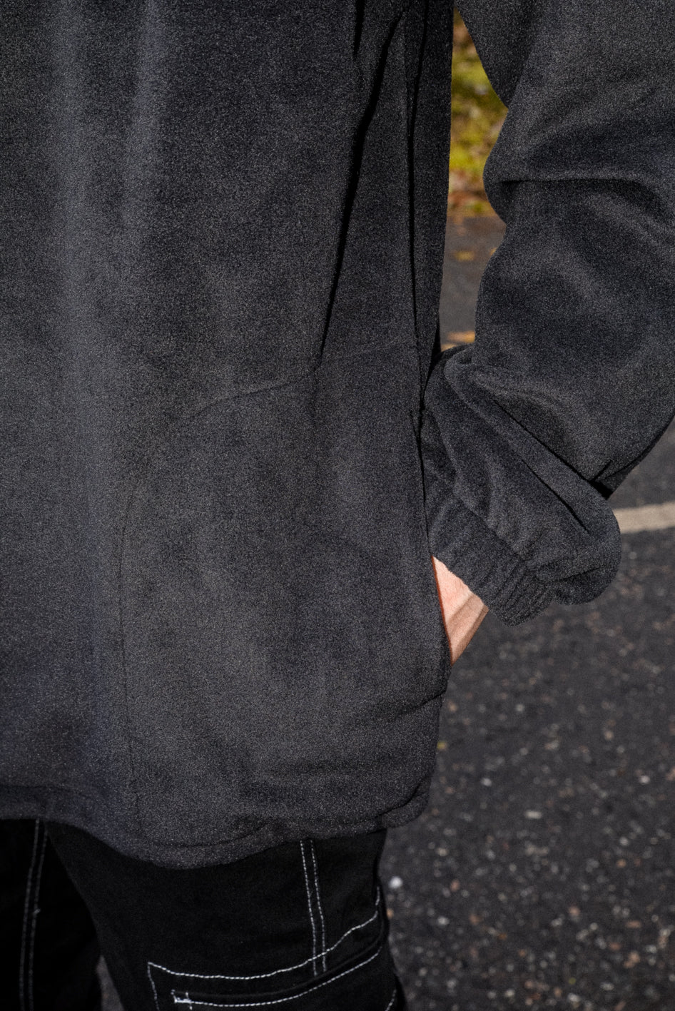 Fleece in Black with DBDNS Futuristic Logo Embroidery