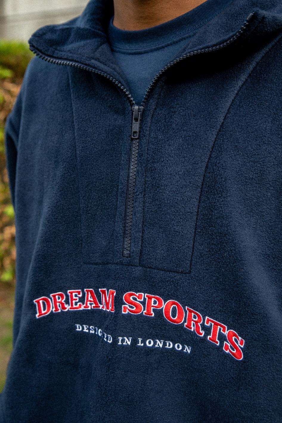 Fleece in Navy with Dream Sports Embroidery - Dreambutdonotsleep