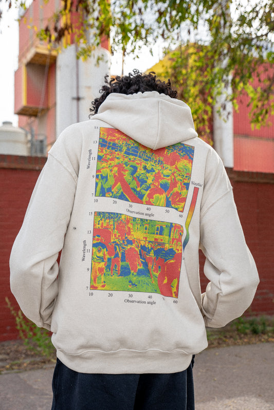 Sand Hoodie With Infrared Print
