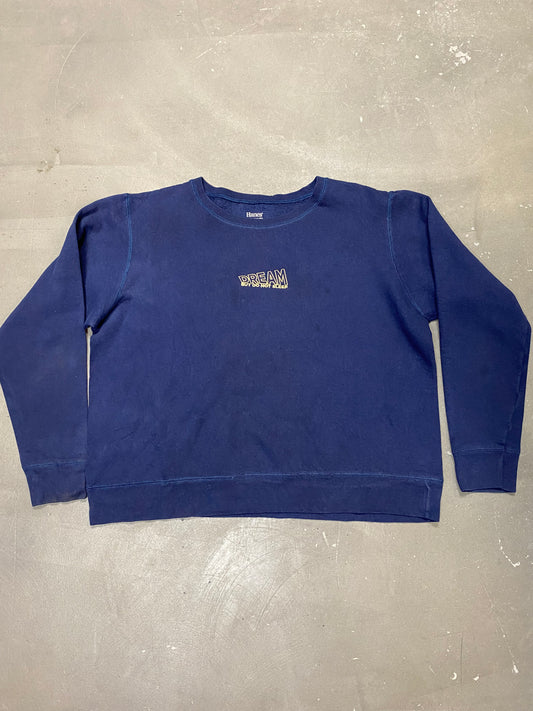 1 of 1 Reworked Vintage Champion Sweatshirt in Navy Logo Embroidery