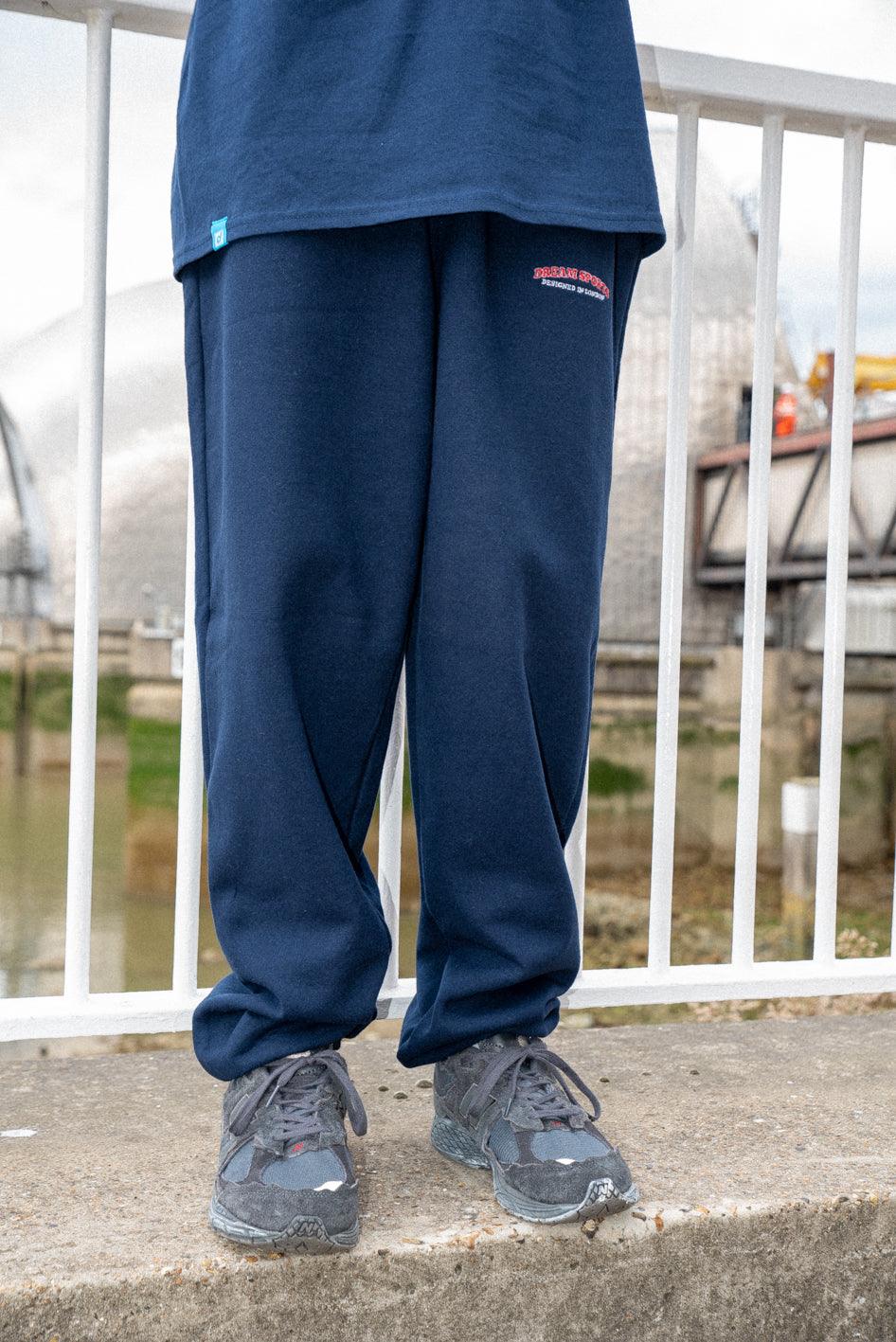 Joggers in Navy with Dream Sports Embroidery - Dreambutdonotsleep