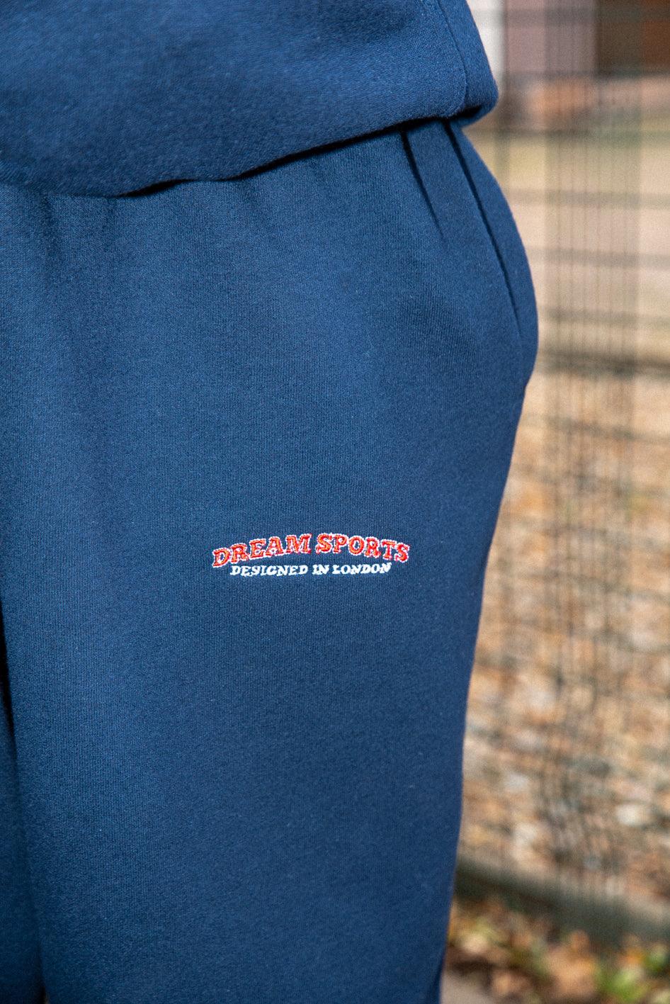 Joggers in Navy with Dream Sports Embroidery - Dreambutdonotsleep