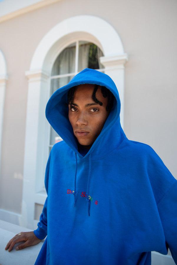 Hoodie in Royal Blue with Dream Sports Embroidery - Dreambutdonotsleep