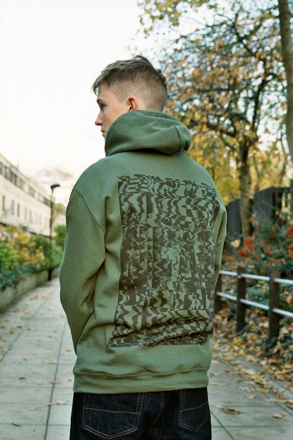Military Green Hoodie With Printed 'The End Is Near' Design - Dreambutdonotsleep