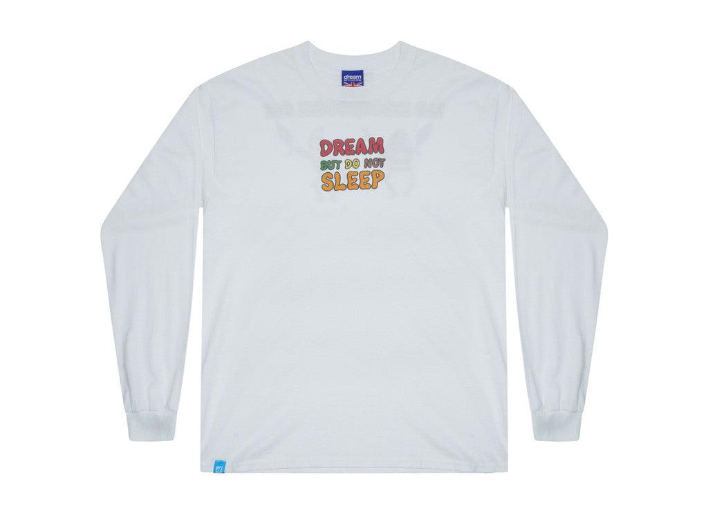 Long Sleeved T-shirt In White With Fruity Ravers Print - Dreambutdonotsleep