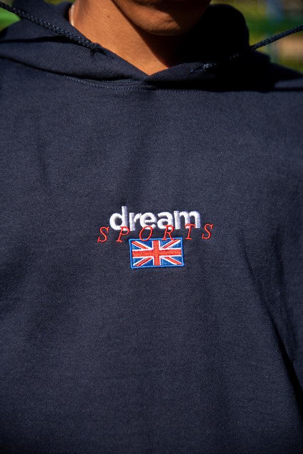 Hoodie in Navy with Dream Sports Logo Embroidery - Dreambutdonotsleep