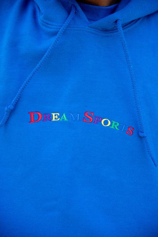 Hoodie in Royal Blue with Dream Sports Embroidery - Dreambutdonotsleep