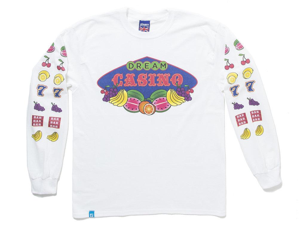 Fruity Casino Slots Design On White Long Sleeved T-shirt - Dreambutdonotsleep