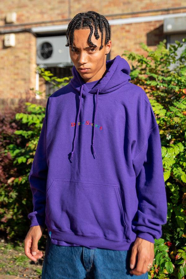 Hoodie in Dark Purple with Dream Sports Embroidery