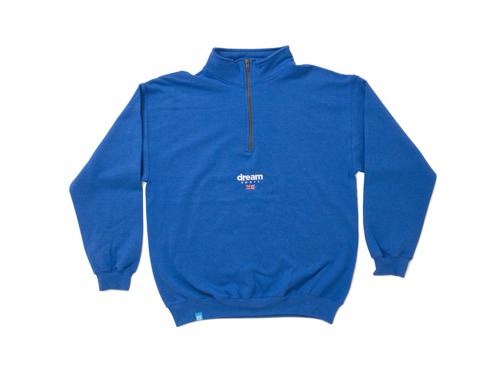 Royal Blue 1-4 zip sweatshirt With Dream Sport Design