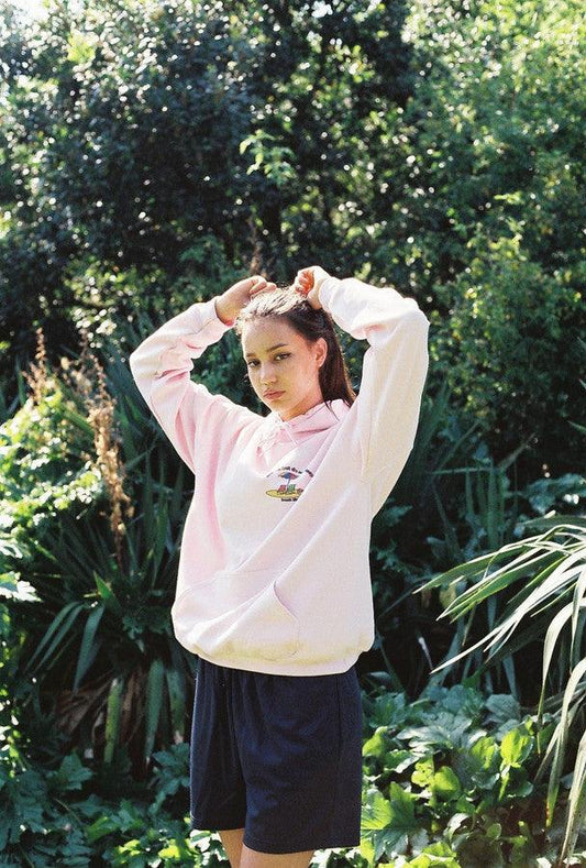 Beach Life Design On Light Pink Hoodie - Dreambutdonotsleep
