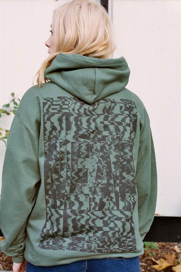 Military Green Hoodie With Printed 'The End Is Near' Design - Dreambutdonotsleep