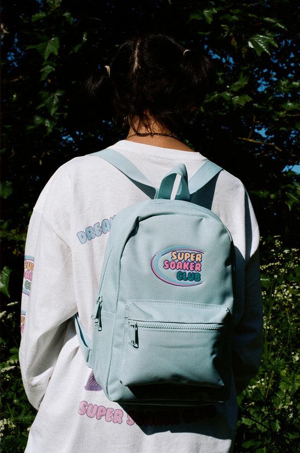 Blue Mini Backpack With Super Soaker Embroidery - Dreambutdonotsleep