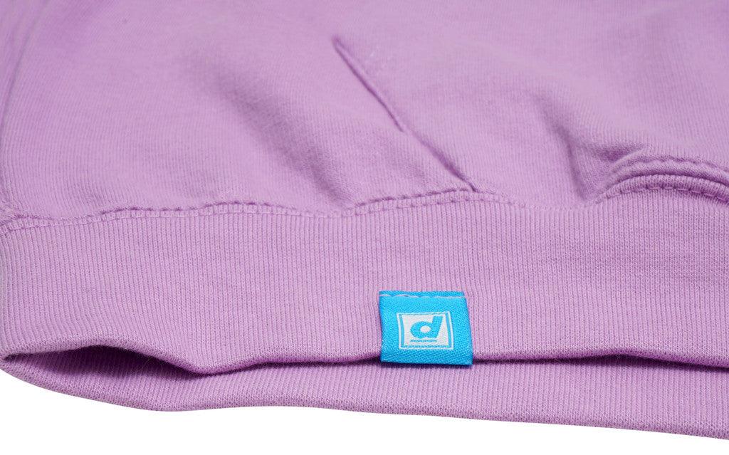 Hoodie In Lilac With 80s California Palm Print | Dreambutdonotsleep