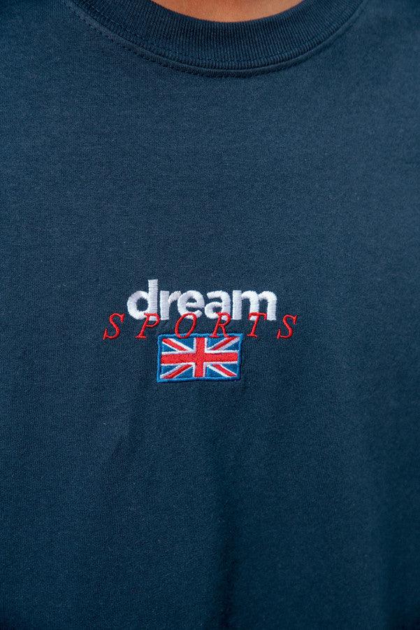 Navy T-shirt With Dream Sports Embroidered Logo - Dreambutdonotsleep