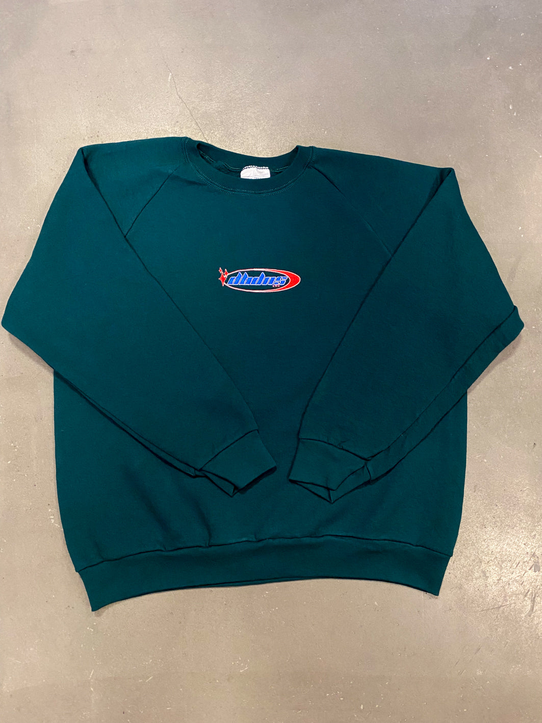 Reworked FOTL Sweatshirt in Forest Green with Logo Embroidery