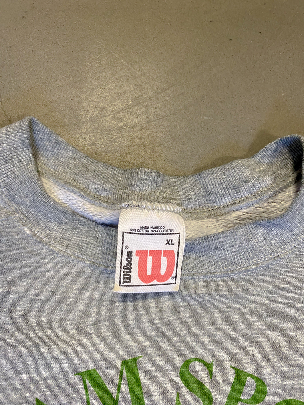 Reworked Wilson Sweatshirt in Grey with Dream Sports Print