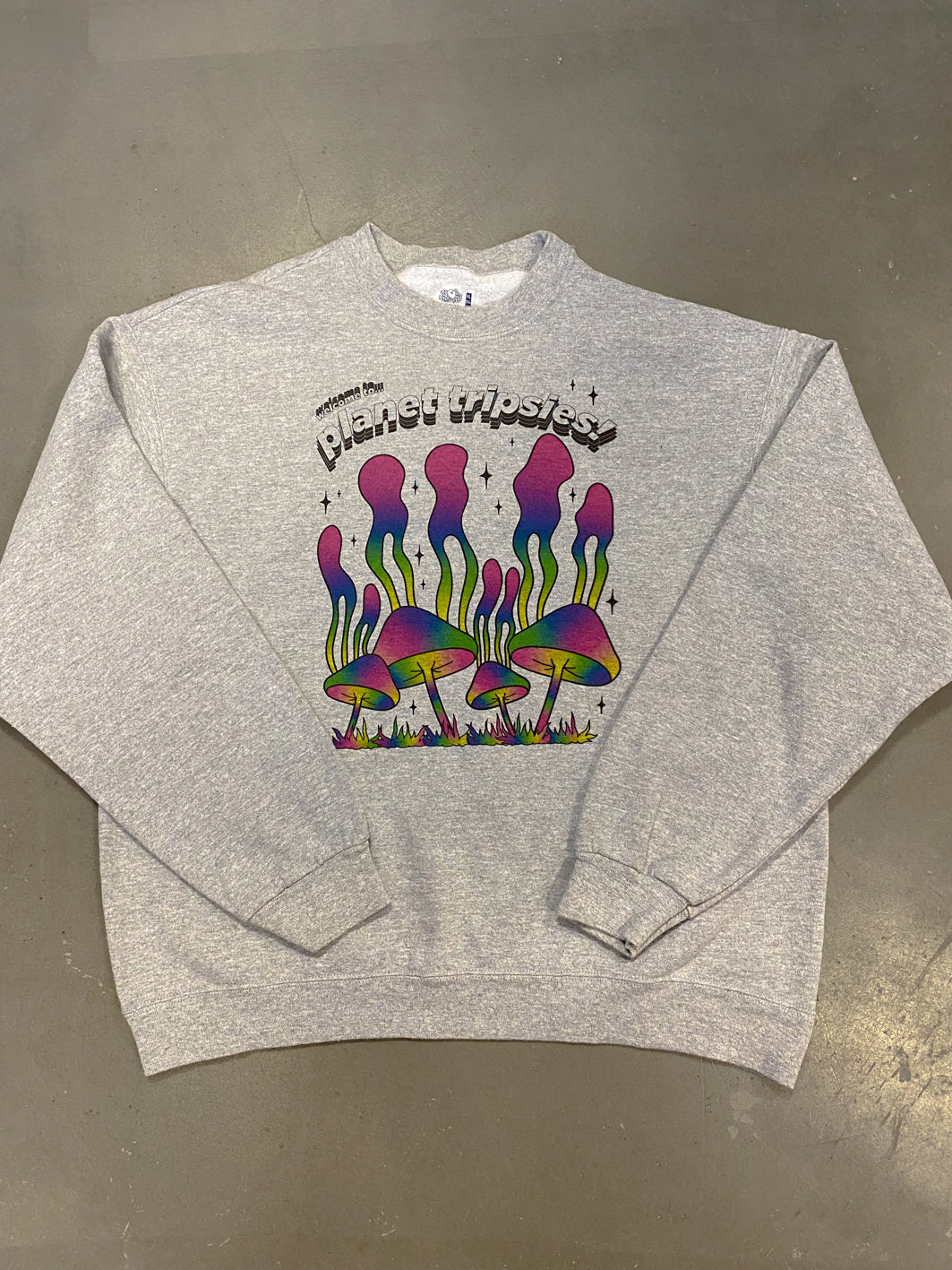 Reworked FOTL Sweatshirt in Grey Planet Tripsies Print