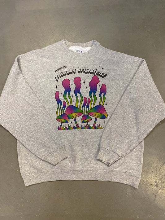 Reworked FOTL Sweatshirt in Grey Planet Tripsies Print