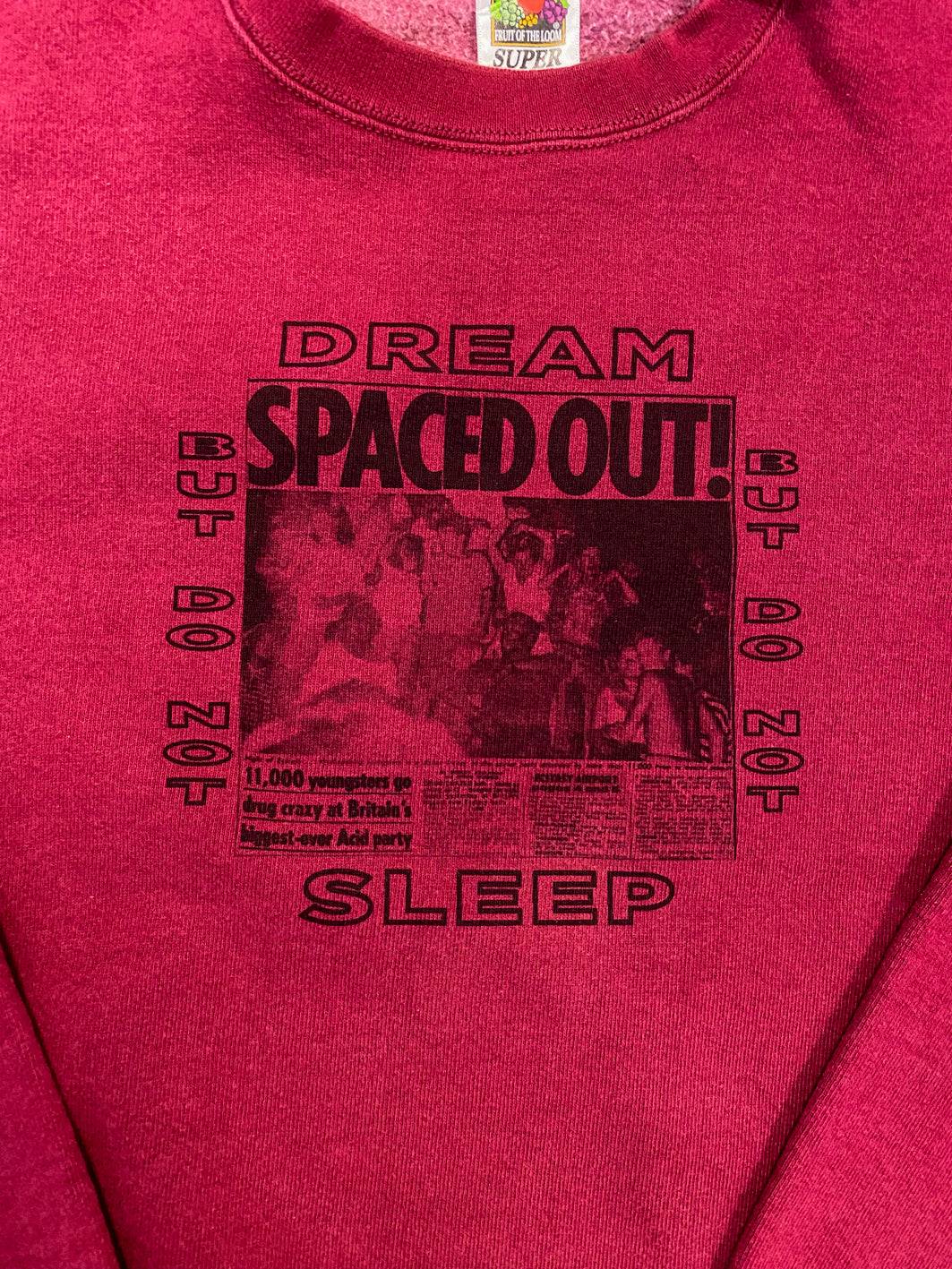 Reworked FOTL Sweatshirt in Red Spaced Out Print